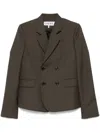 Loewe Blazer Twill Structured Shoulders In Gray