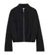 Loewe Gathered Cotton And Silk-blend Twill Jacket In Black