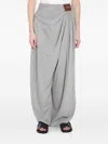 Loewe Draped Loose Wool-blend Trousers