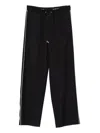 Loewe Men Wool Drawstring Trousers In Black