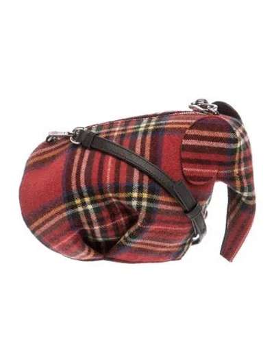Pre-owned Loewe Wool Elephant Mini In Red