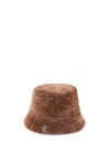 Loewe Logo-embossed Bucket Hat In Brown