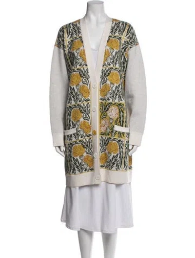 Pre-owned Loewe Wool Floral Print Sweater In Neutrals