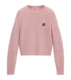 Loewe Wool Futurist Cats Sweater In Pink