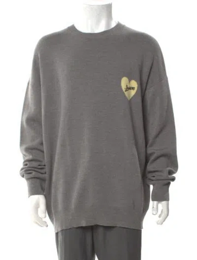 Pre-owned Loewe Wool Graphic Print Pullover In Gray