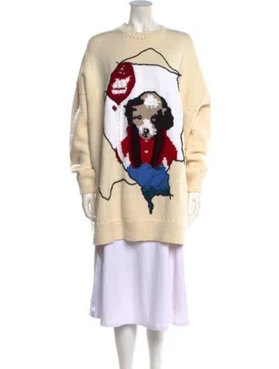 Pre-owned Loewe Wool Graphic Print Sweater In Neutral