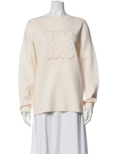 Pre-owned Loewe Wool Graphic Print Sweater In Neutral
