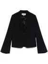 Loewe Black Wool Single-breasted Blazer In Black