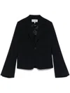 Loewe Black Wool Single-breasted Blazer In Black