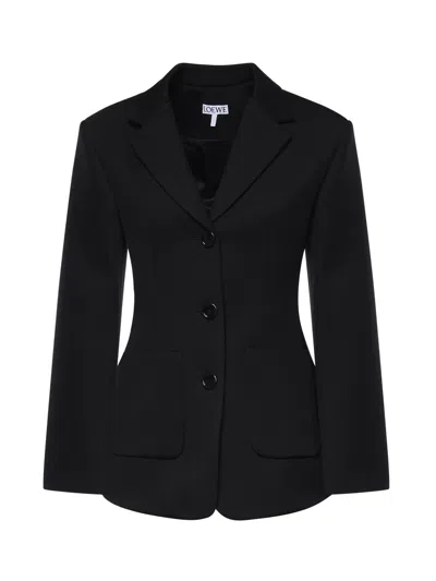 Loewe Wool Jacket In Black