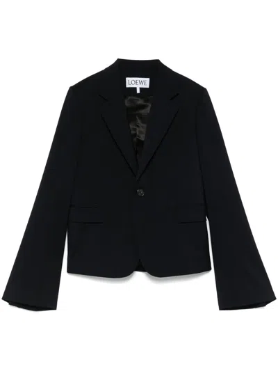 Loewe Flap Pockets Tailored Jacket In Black