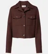 Loewe Wool Jacket In Brown