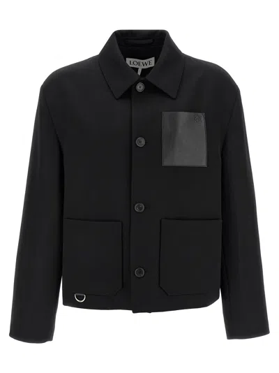 Loewe Wool Jacket Casual Jackets And Parka Black