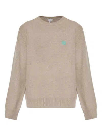 Loewe Wool Jumper In Brown