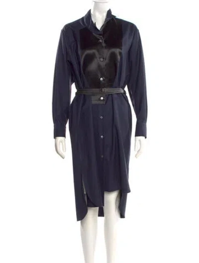 Pre-owned Loewe Wool Knee-length Dress In Multi