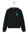 Loewe Wool Knitted Cardigan In Black