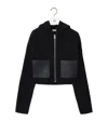 Loewe Leather-trimmed Wool-blend Hoodie In Multi