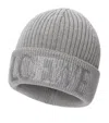 Loewe Blurred Logo Wool Beanie In Gray