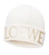 Loewe Logo Wool Beanie In White