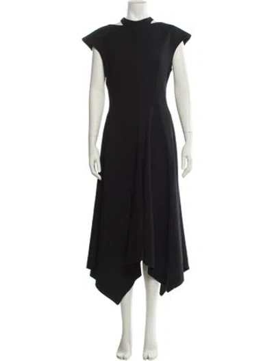 Pre-owned Loewe Wool Long Dress In Black