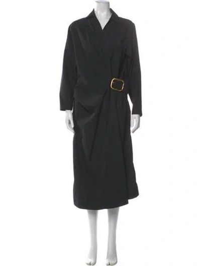 Pre-owned Loewe Wool Long Dress In Black
