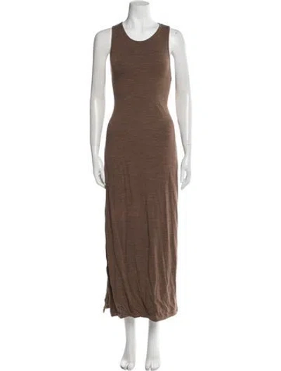 Pre-owned Loewe Wool Long Dress In Brown