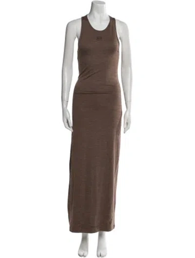Pre-owned Loewe Wool Long Dress In Brown