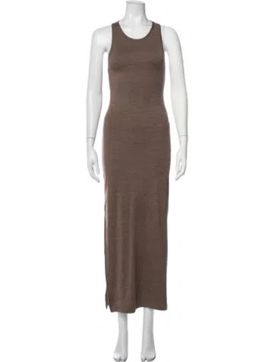 Pre-owned Loewe Wool Long Dress In Brown