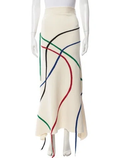 Pre-owned Loewe Wool Long Dress In Neutrals