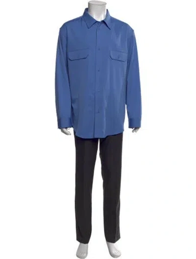 Pre-owned Loewe Wool Long Sleeve Shirt In Blue