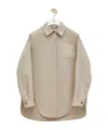 Loewe Wool Long-sleeved Casual Jacket In Nude