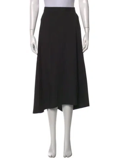 Pre-owned Loewe Wool Midi Length Skirt In Black