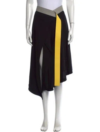 Pre-owned Loewe Wool Midi Length Skirt W/ Tags In Black