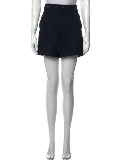 Pre-owned Loewe Wool Mini Shorts In Black