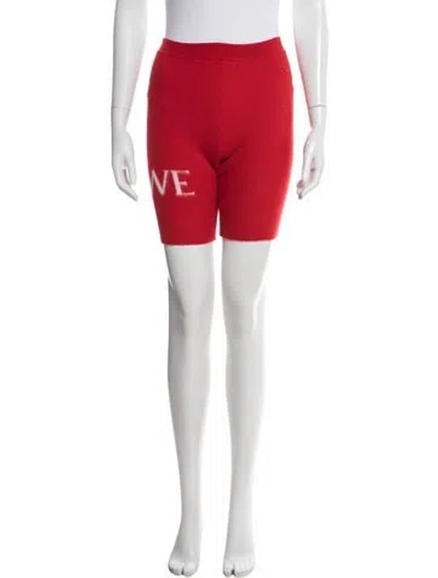 Pre-owned Loewe Wool Mini Shorts W/ Tags In Red