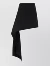 Loewe Womens Black Draped-side Asymmetric-hem Cotton-blend Mini Skirt In Black