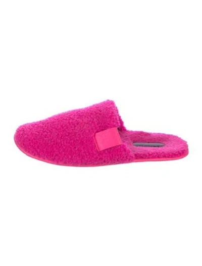 Pre-owned Loewe Wool Mules In Pink