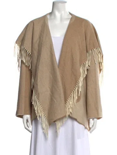 Pre-owned Loewe Wool Open Front Sweater In Neutrals