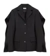 Loewe Wool Open-back Blazer In Black