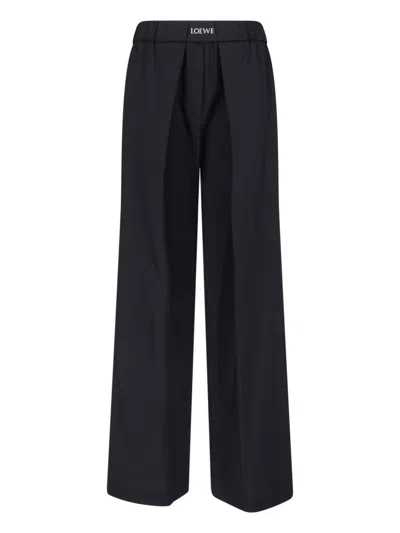Loewe Wool Pants In Blue