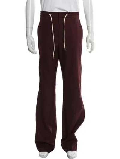 Pre-owned Loewe Wool Pants W/ Tags In Burgundy