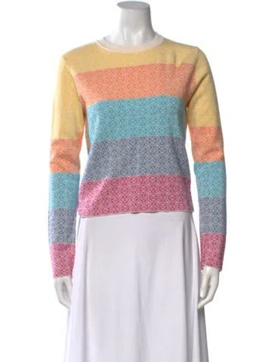 Pre-owned Loewe Wool Patterned Sweater In Blue
