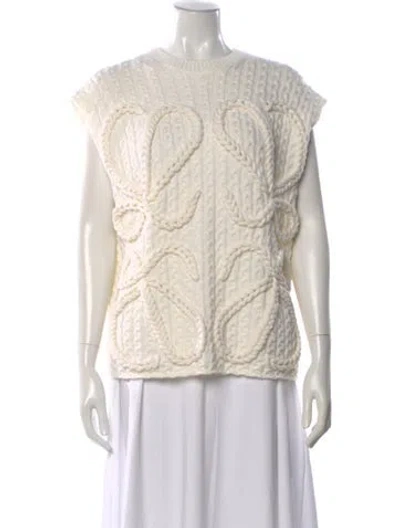 Pre-owned Loewe Wool Patterned Sweater In Neutral