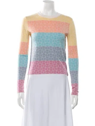 Pre-owned Loewe Wool Patterned Top In Yellow