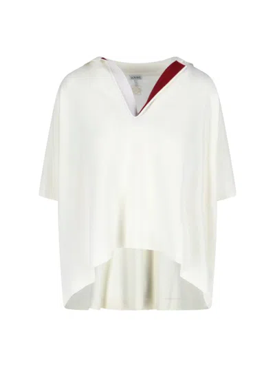 Loewe Wool Polo Shirt In White