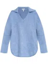 Loewe Wool Polo Sweater In Blue