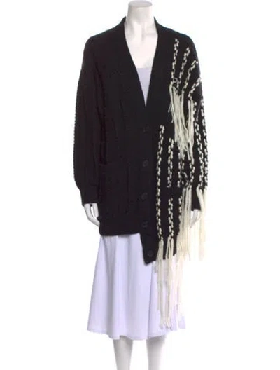 Pre-owned Loewe Wool Printed Sweater In Black