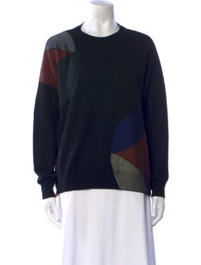 Pre-owned Loewe Wool Printed Sweater In Black