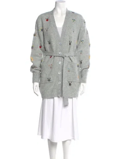 Pre-owned Loewe Wool Printed Sweater W/ Tags In Gray