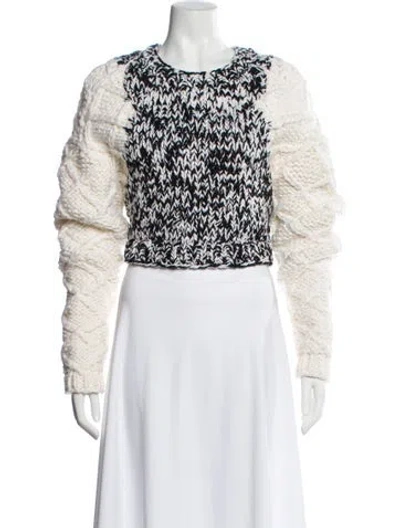 Pre-owned Loewe Wool Printed Sweater W/ Tags In White